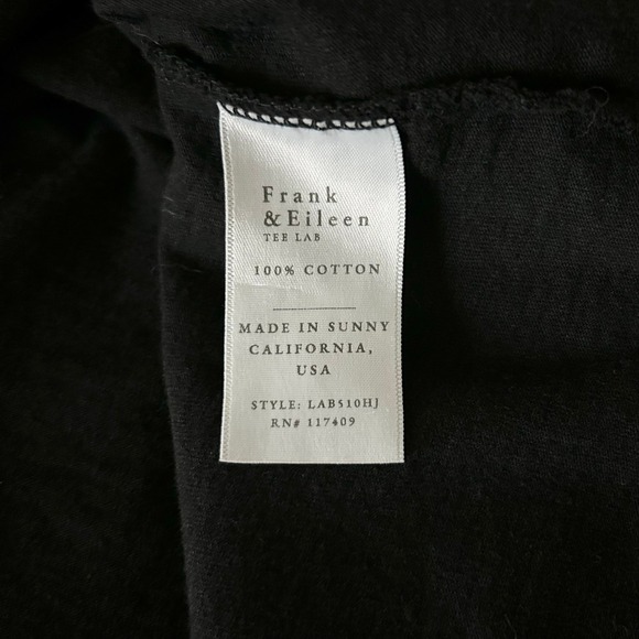 Frank & Eileen Patrick Popover Henley Heritage Jersey Tee Lab Black Cotton Large - Picture 6 of 7